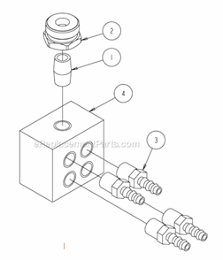 Part Location Diagram of 167623 MK Diamond Manifold, Water, 4 Tube